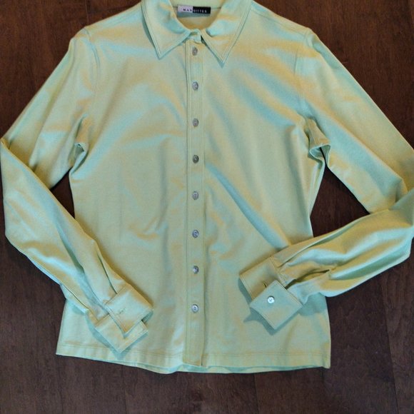 MARGITTES blouse - light lime colour - size small - Picture 2 of 9